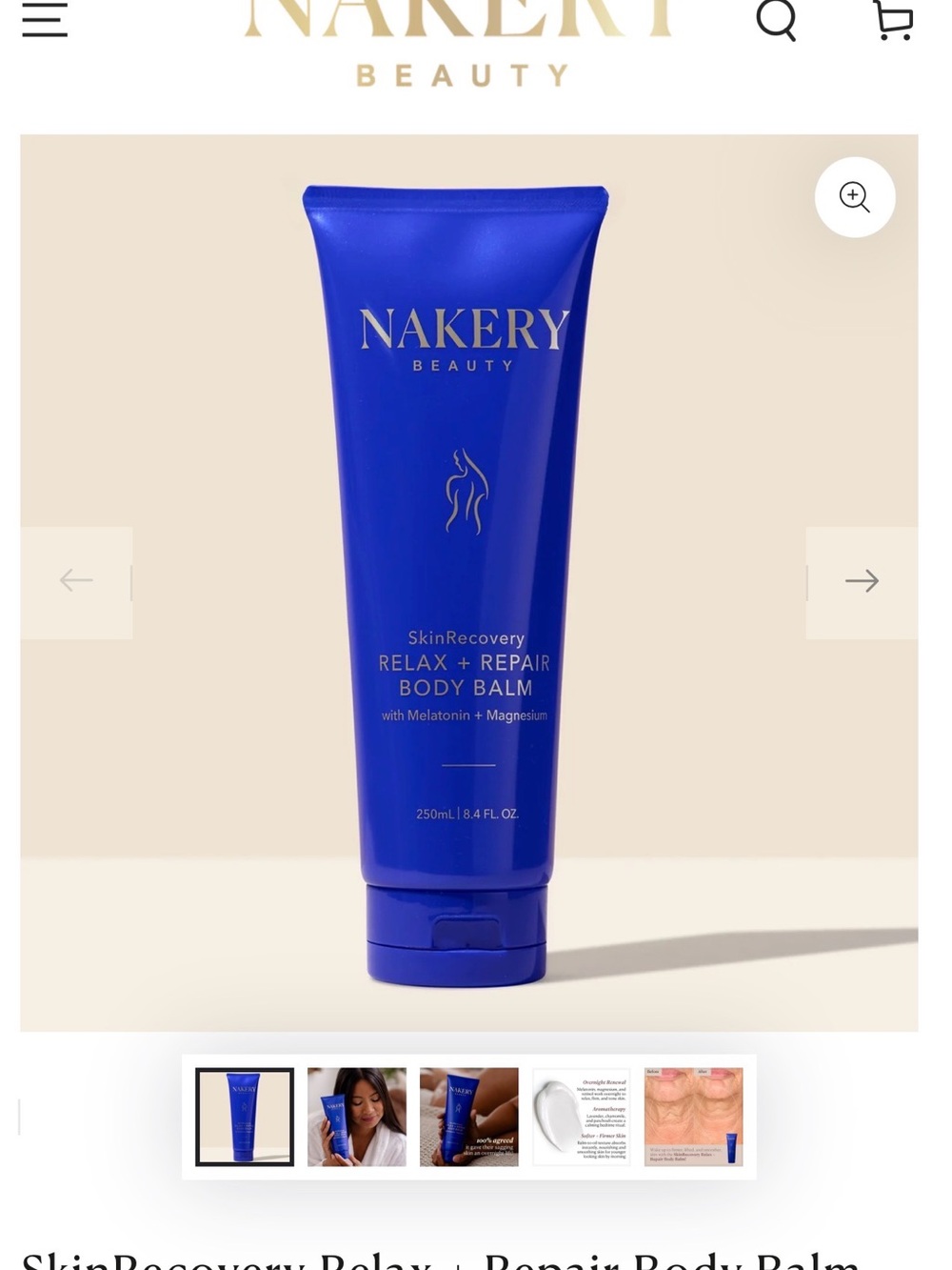 Nakery Beauty Relax + Repair Body Balm *SEALED*